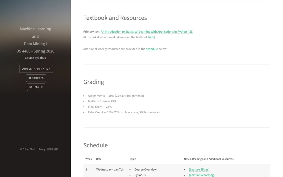 The Machine Learning and Data Mining I site